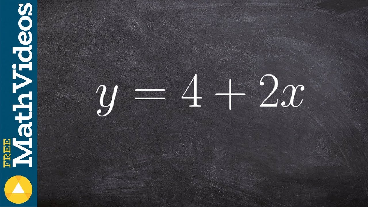 Graph A Linear Equation Using A Table Y 4 2x Youtube