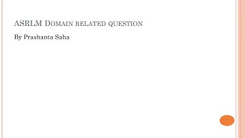 ASRLM domain related questions 100 MCQ  DFE domain related questions part 3 || download the ppt