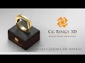 Alliances avec Diamants - Joaillerie 3D CAO