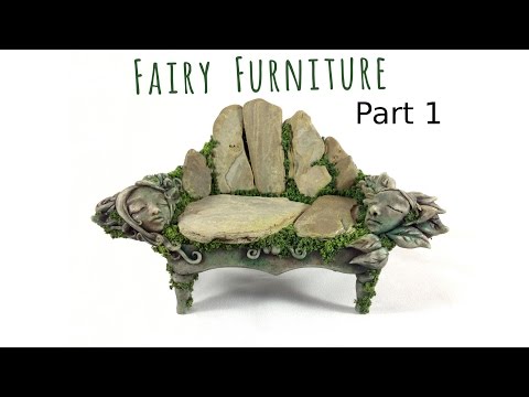 How to Make Fairy Furniture Out of Clay & Rocks: Part 1, DIY Fairy Garden Bench