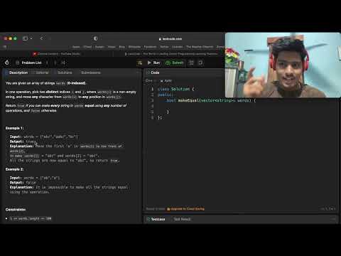 Redistribute Character To Make All Strings Equal Leetcode 1897