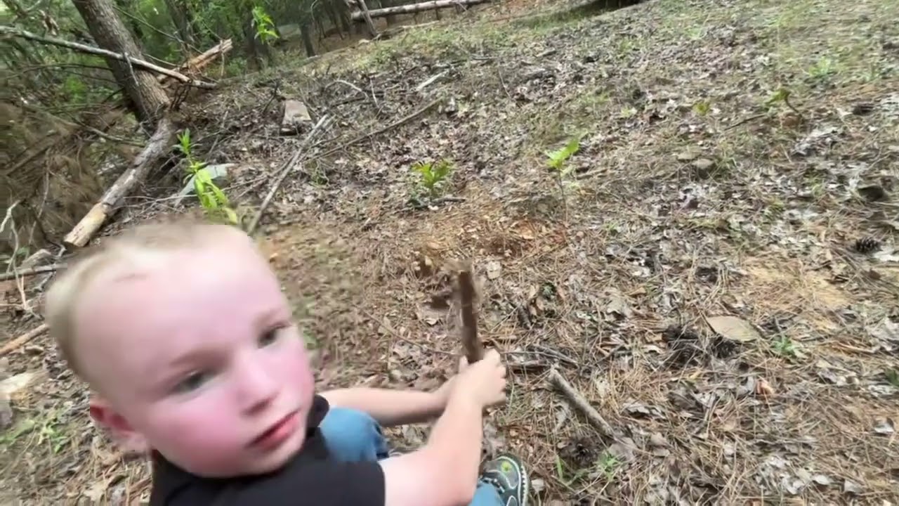 Soon we will be calling these 7 acres our home but today we are continuing the driveway