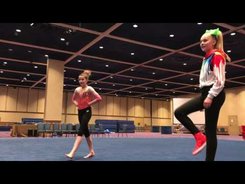 JoJo Siwa doing gymnastics