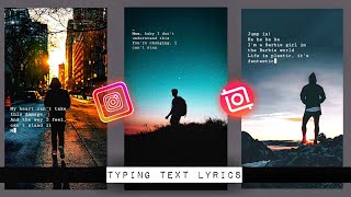 How to create Trending Instagram TYPING TEXT lyrics animation video screenshot 1