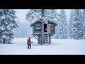 🔥 The Storm Is Coming — I Must Finish This Wooden Cabin Only Protection from Deadly Winter Blizzard