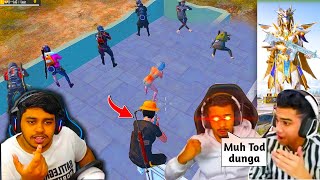 ANGRY BGMI Streamers killed by Pro Players in Pharaoh X Suit Ft. Scout | BEST Moments in PUBG Mobile screenshot 4