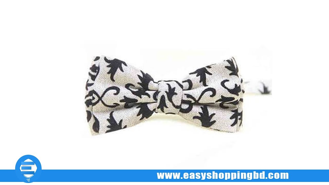 Cream Velvet bow Tie For Men in Bangladesh | Easy Shopping BD