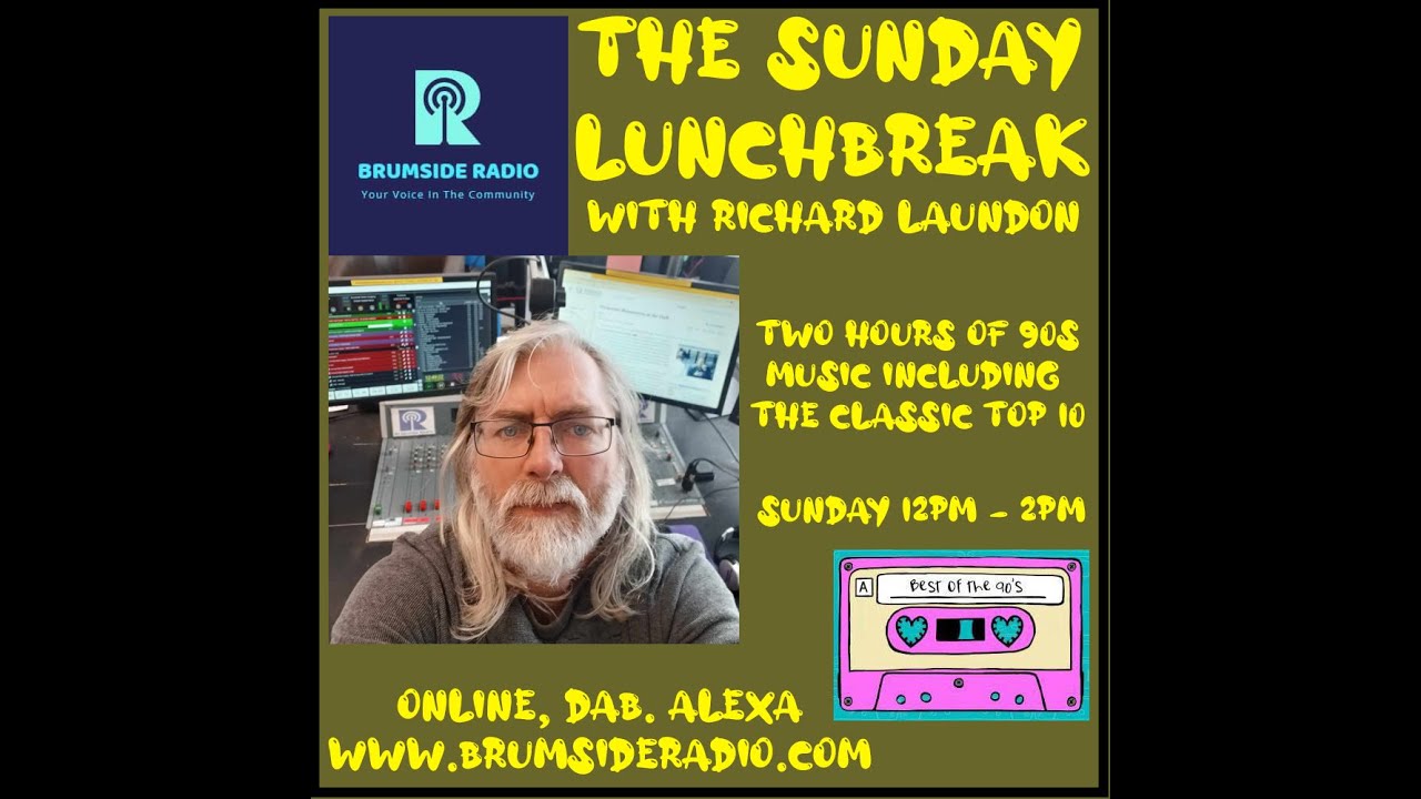 The Sunday Lunchbreak Live | Brumside Radio | Behind the scenes | 90s Music