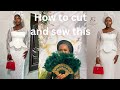 How to draft and sew this bustier style dress with stylish yoke and corset loop / blouse tutorial 