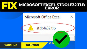 How To Fix Microsoft Excel Stdole32.tlb Error - Stdole32 Excel Problem Windows 11 / 10 / 7
