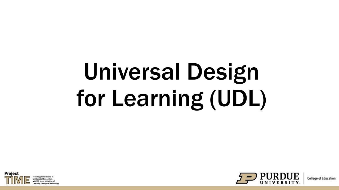 Universal Design for Learning - YouTube