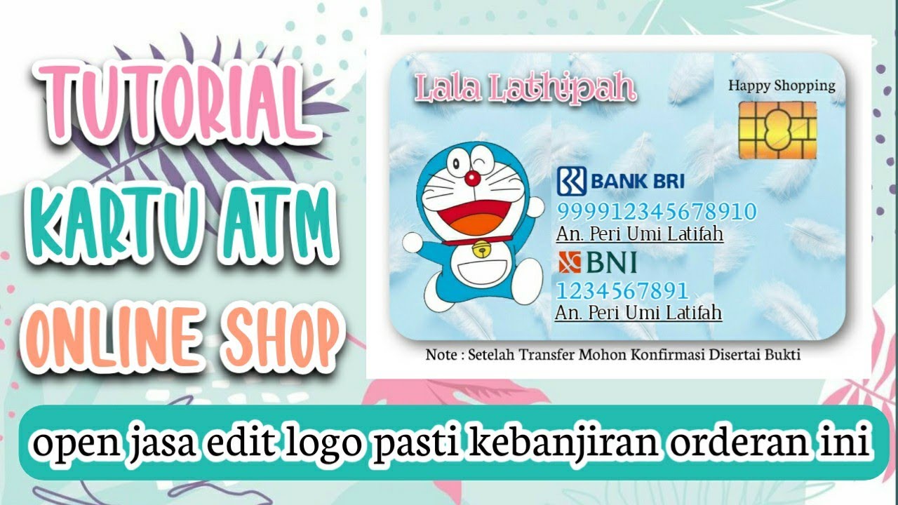 CARA MEMBUAT ID CARD / KARTU REKENING ONLINESHOP 