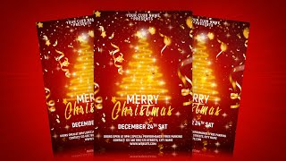 Professional Merry Christmas Flyer Design | Photoshop Tutorial News