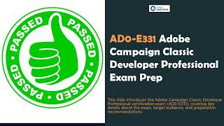 AD0-E331 Exam Prep | Adobe Campaign Classic Developer Professional | Practice Test 2025