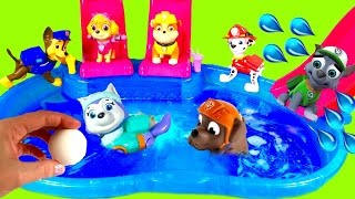 paw patrol dives for toys surprises in magical bath bomb pool