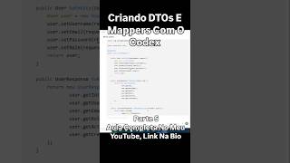 Aula Criando DTOs e Mappers.Aprender Programação.Parte 5 #dev #backend #java #springboot #codex