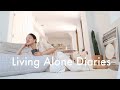 Living Alone Diaries | Maintaining a clean and tidy space, cozy living room decor, shopping!