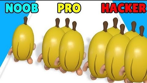 NOOB vs PRO vs HACKER Epic Banana Run Android Game