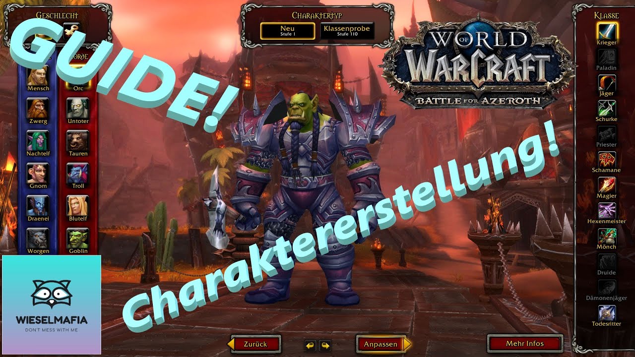 Wow Charakter Von Einem Account Zum Anderen GUIDE Charaktererstellung in World of Warcraft! - YouTube