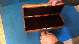 French 19th century  Burr Maple Glove Box.