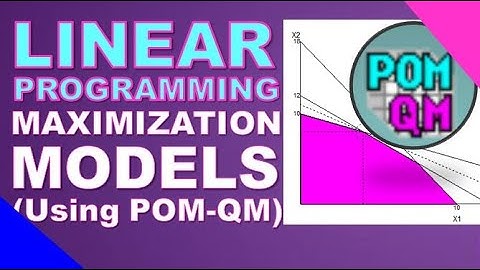 LINEAR PROGRAMMING  Maximization Model POM QM method | Lecture Series #4 | EASILY EXPLAINED