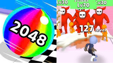 Ball Run 2048 vs Hit & Run: Solo Leveling - Double Gameplay All Levels (Android,ios) P7