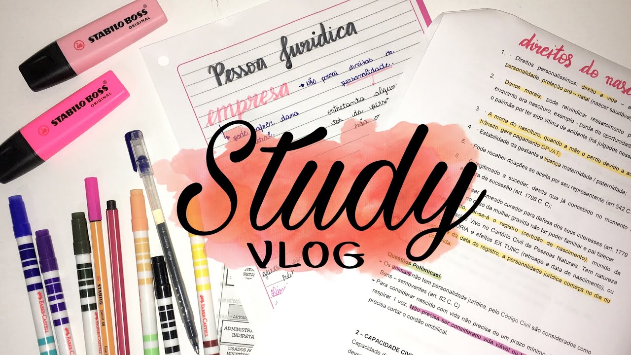 Study vlog l 5 horas de estudos em 5 minutos