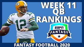2020 Fantasy Football Rankings - Week 11 Quarterback Rankings (Top 20)