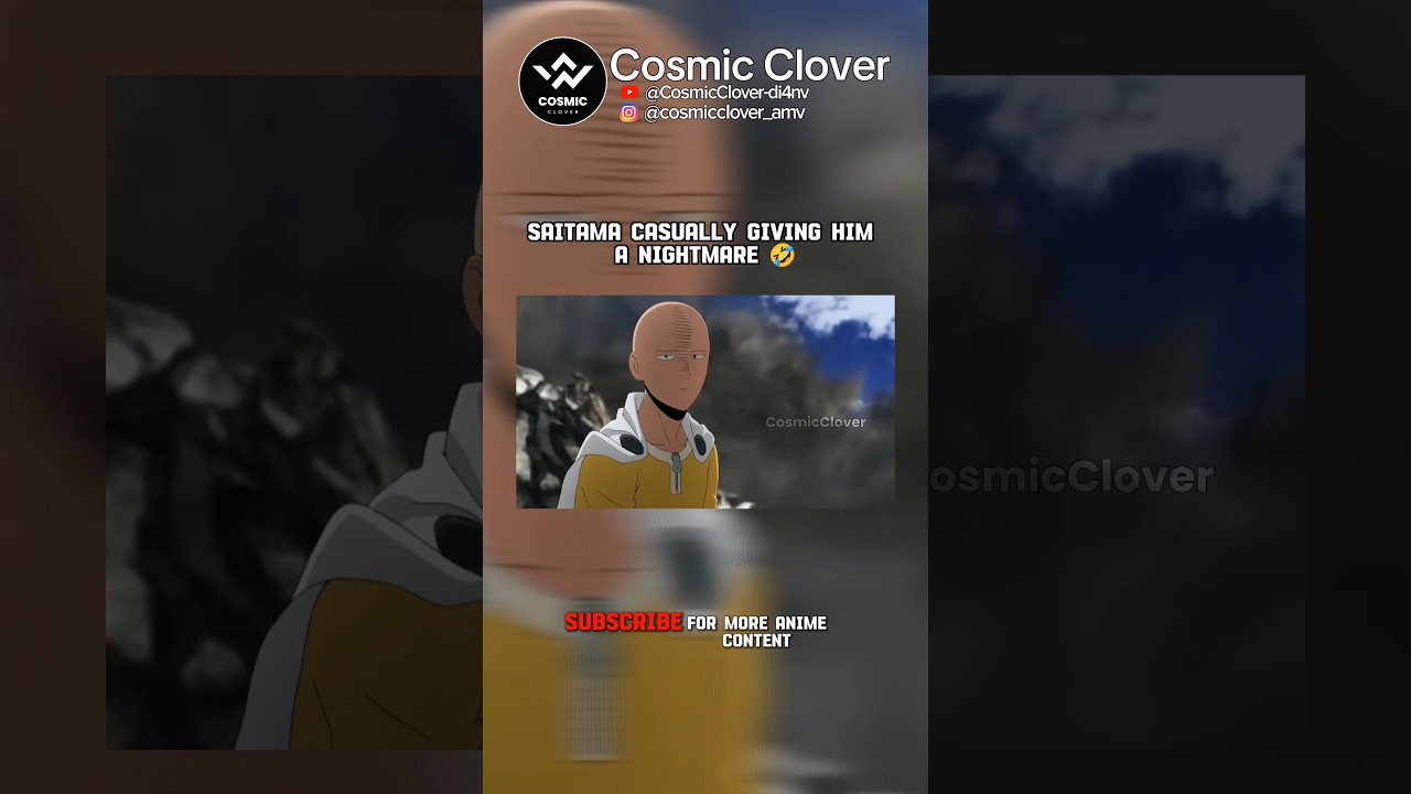 Saitama casually giving him nightmare 😂#anime #onepunchman #edit #saitama #ytshorts