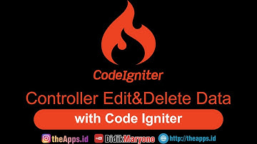 Make Controller Change and Delete Data with Code Igniter - CRUD #SinauNgodingBareng