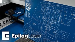 Laser Engraving and Cutting a Plastic High School Campus Map with an Epilog Laser Engraver