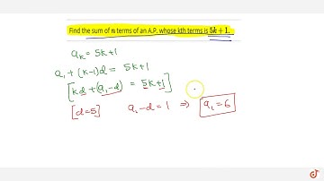 Find the sum of  ltmath gt  ltmi gtn lt/mi gt  lt/math gt terms of an A.P. whose kth terms is