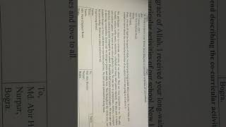 letter #describing the co-curricular activities of your school .#tahasibnur