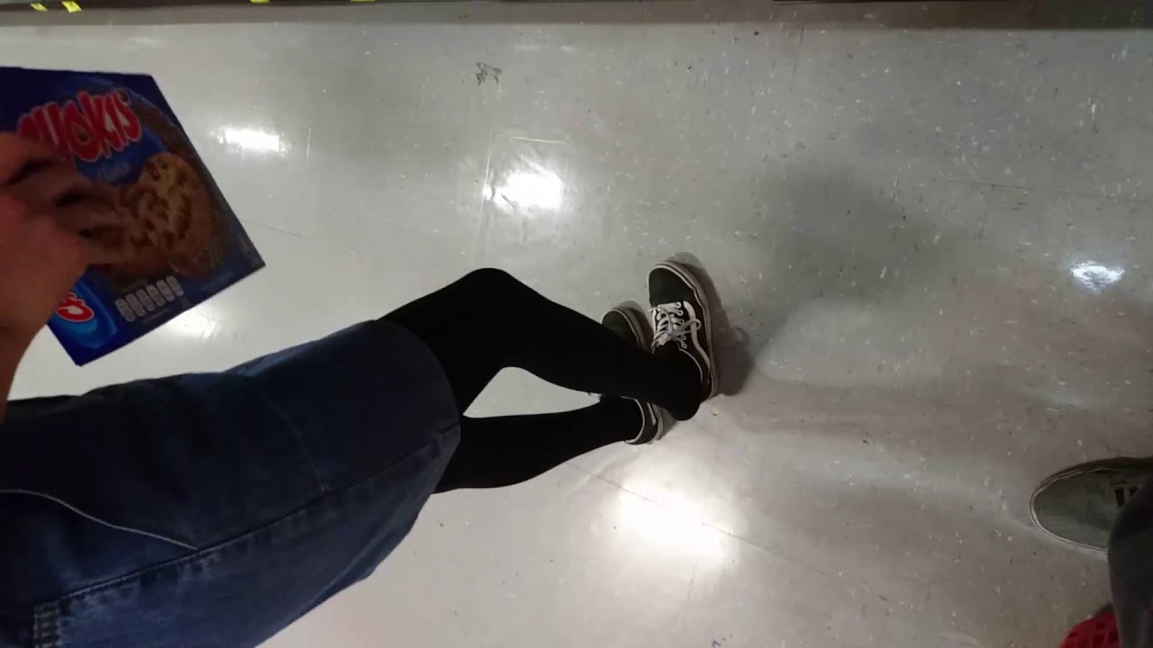 Public supermarket shoeplay in black 