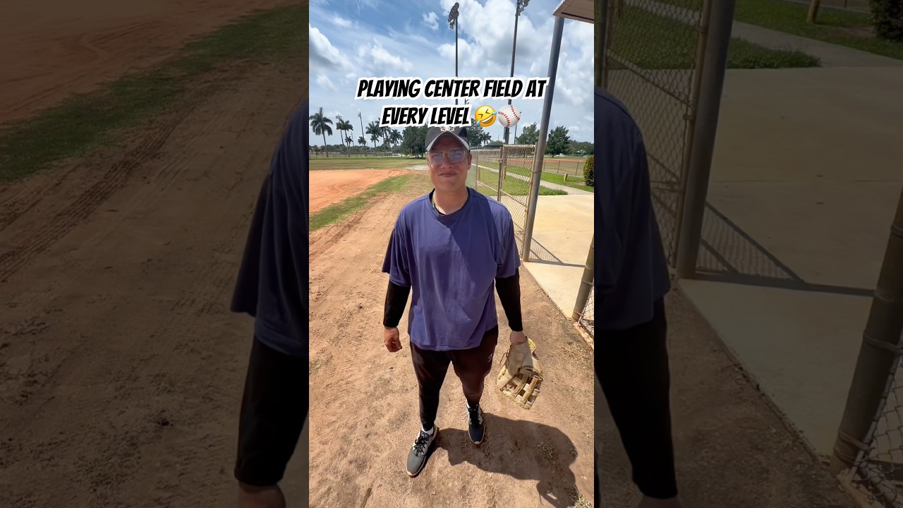 Center Field at every level ⚾️🤣 #baseball #baseballlife #baseballseason #baseballplayer #viral