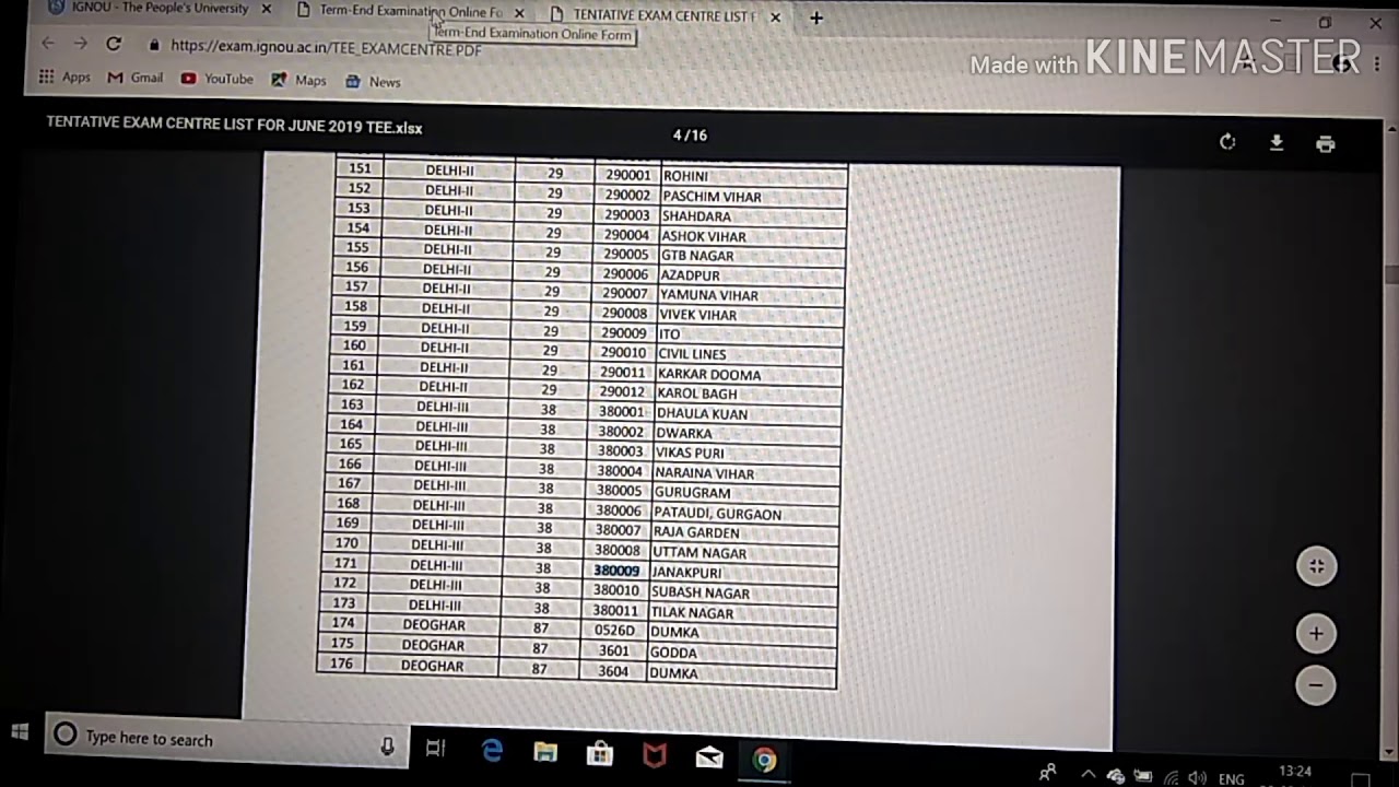 How to fill IGNOU examination form for June 2019.
