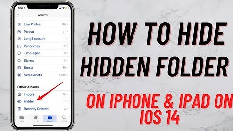 How To Hide Hidden Photos Album On iPhone ! iOS 14