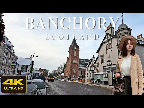 Banchory Scotland Walking Tour 4K, Dec 2022