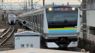 房総色E233系の2編成目が登場!【E233系C3編成TK出場回送】E233系0番台C3編成が回送列車として船橋駅4番線を通過‼️