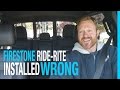 MY FIRESTONE RIDE-RITE WAS INSTALLED WRONG! FORD F-150 TOWING TRAVEL TRAILER