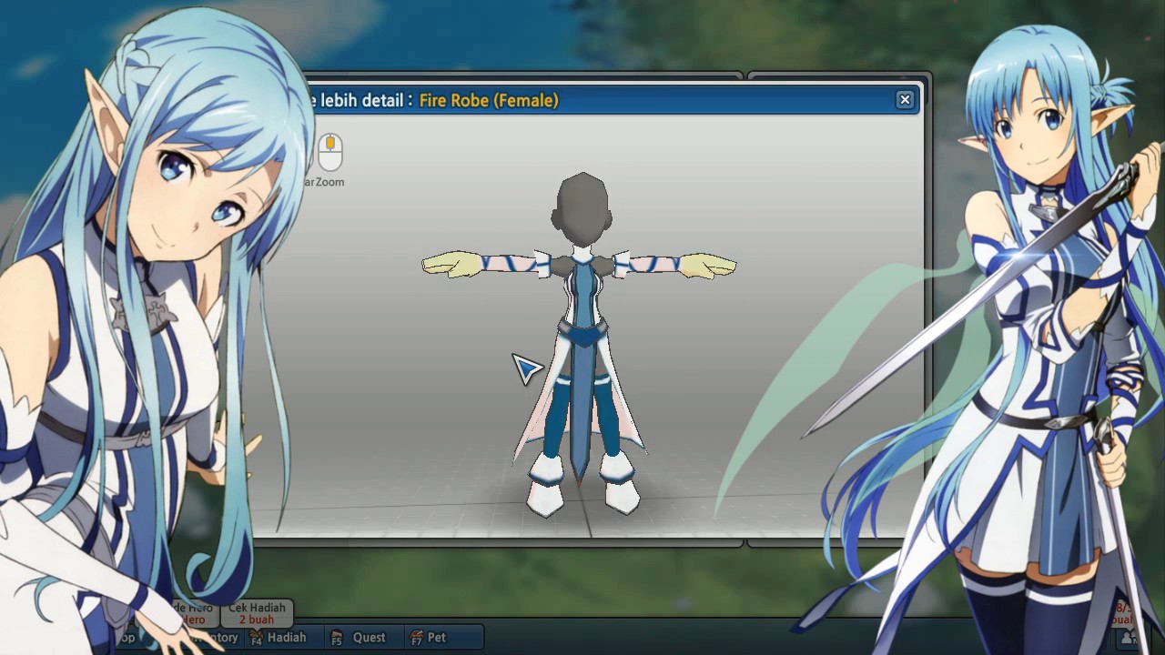 Lost Saga Gear Design Anime Sword Art Online II / Yuuki Asuna Alfheim