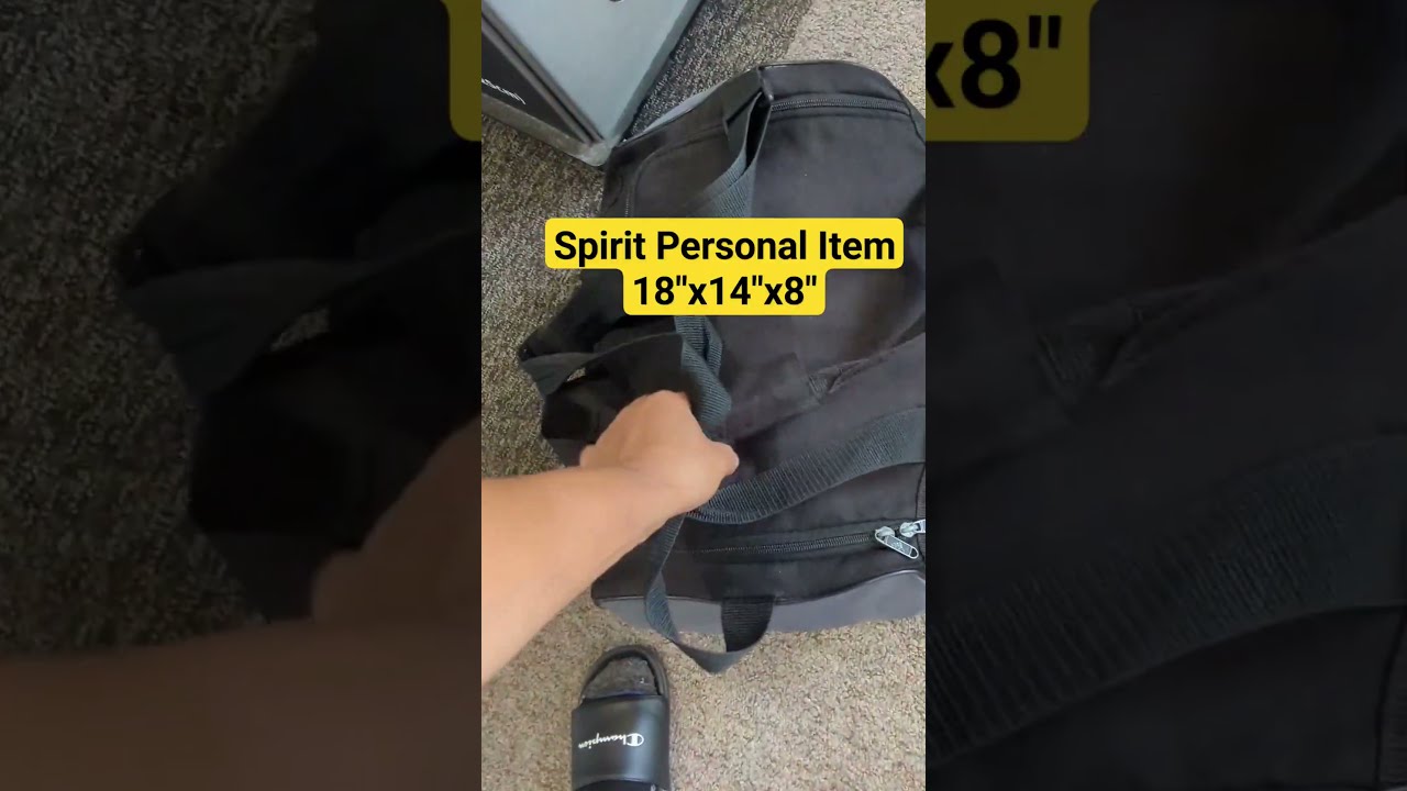 Spirit Airlines Personal Item 18x14x8