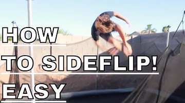 How To Do Sideflip On A Trampoline For Beginners!!!
