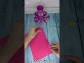 Paper Octopus Craft for kids #freetemplate #papercraft #easycraft #octopus  #craftsforkids