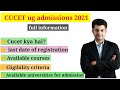 Cucet 2021 application form 2021 full information