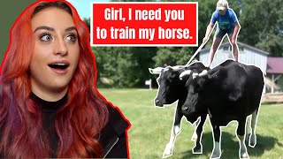 This Girl Rides Cows Better Than I Ride Horses | Raleigh Reacts