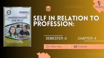Unit-4 Self in relation to profession | B.Ed | Sem-3 | Understanding the Self