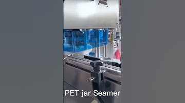 PET jar Seamer Machine, Automatic Aluminum Foil Lid Sealing Machine for Plastic Can,  Sealer #can