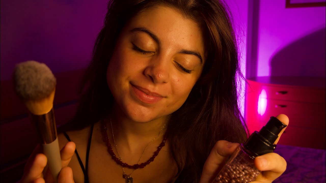 TI TRUCCO PER FARTI DORMIRE 💜🌙 mouth sounds, layered sounds, whispering ASMR ITA