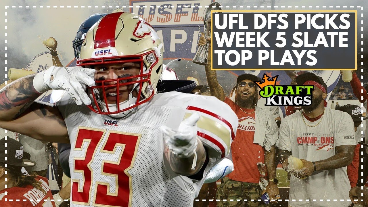 Week 5 UFL DFS Picks: Use These Players In Your DraftKings Lineups ...